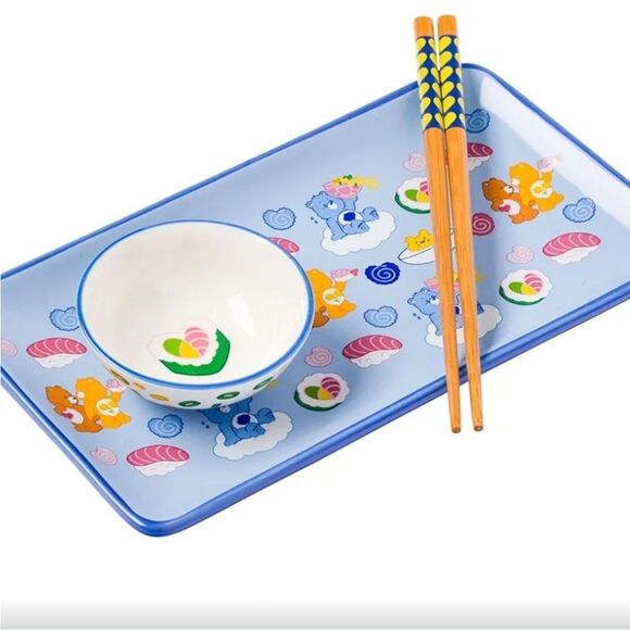 Silver Buffalo X Care Bears Ceramic Sushi Plate Set - Picture 4 of 13